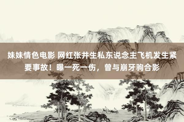 妹妹情色电影 网红张井生私东说念主飞机发生紧要事故！曝一死一伤，曾与崩牙驹合影