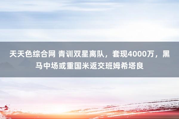 天天色综合网 青训双星离队，套现4000万，黑马中场或重国米返交班姆希塔良