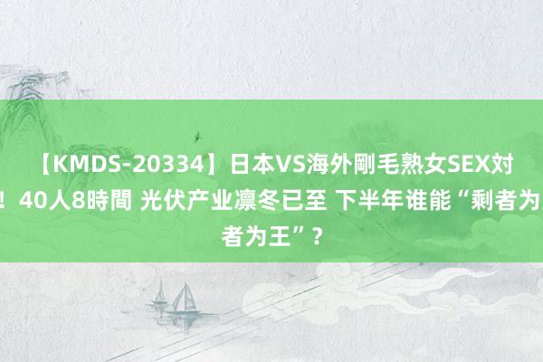 【KMDS-20334】日本VS海外剛毛熟女SEX対決！！40人8時間 光伏产业凛冬已至 下半年谁能“剩者为王”？