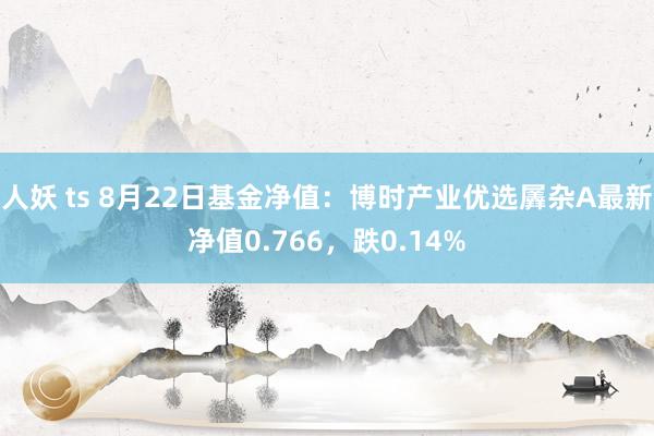 人妖 ts 8月22日基金净值：博时产业优选羼杂A最新净值0.766，跌0.14%