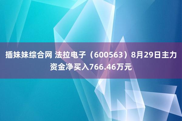 插妹妹综合网 法拉电子（600563）8月29日主力资金净买入766.46万元