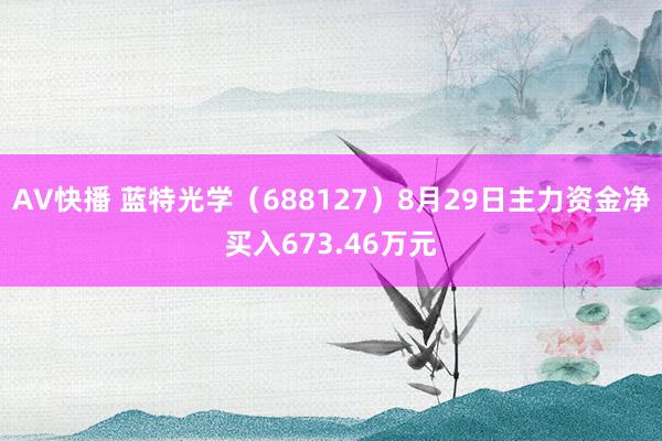 AV快播 蓝特光学（688127）8月29日主力资金净买入673.46万元