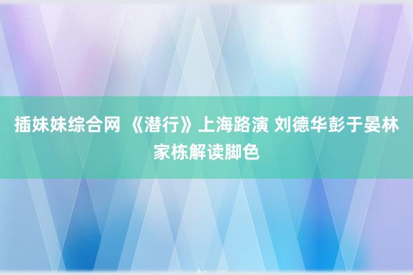 插妹妹综合网 《潜行》上海路演 刘德华彭于晏林家栋解读脚色