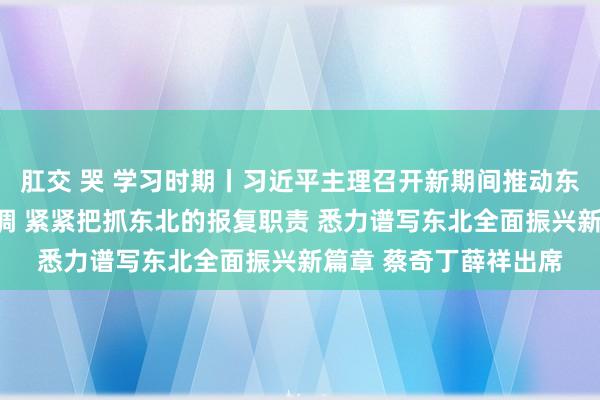 肛交 哭 学习时期丨习近平主理召开新期间推动东北全面振兴茶话会强调 紧紧把抓东北的报复职责 悉力谱写东北全面振兴新篇章 蔡奇丁薛祥出席